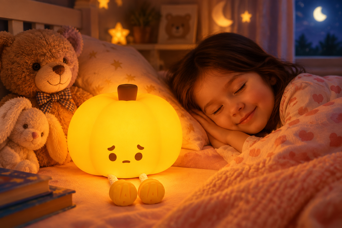 A cozy pumpkin glow for your favorite corner